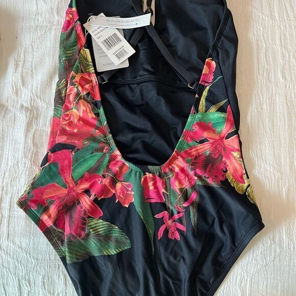Bleu Rod Beattie Return to Rio Keyhole One Piece - Black Multi Size 6 NWT - Picture 5 of 8